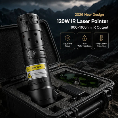 2026 New Design 120W 900-1100NM Powerful IR Laser Pointer