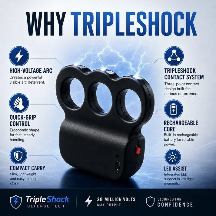 👑2026 TripleShock Stun Device – Powerful Personal Defense & Deterrent Protection