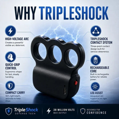 👑2026 TripleShock Stun Device – Powerful Personal Defense & Deterrent Protection