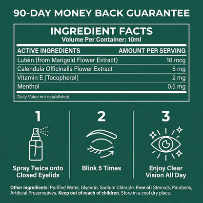 Lutein Eye Care Spray — 10-Second Daily Routine