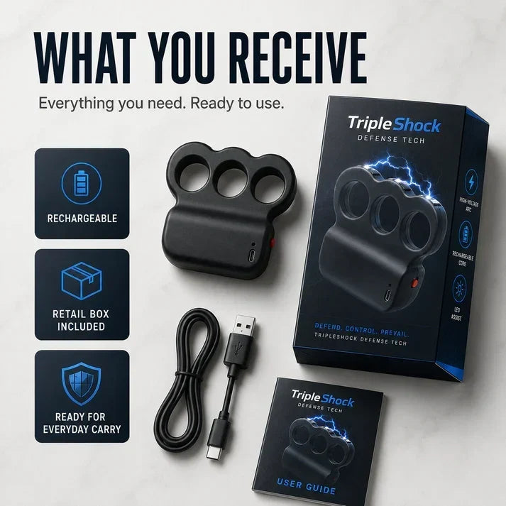 👑2026 TripleShock Stun Device – Powerful Personal Defense & Deterrent Protection