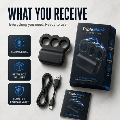 👑2026 TripleShock Stun Device – Powerful Personal Defense & Deterrent Protection