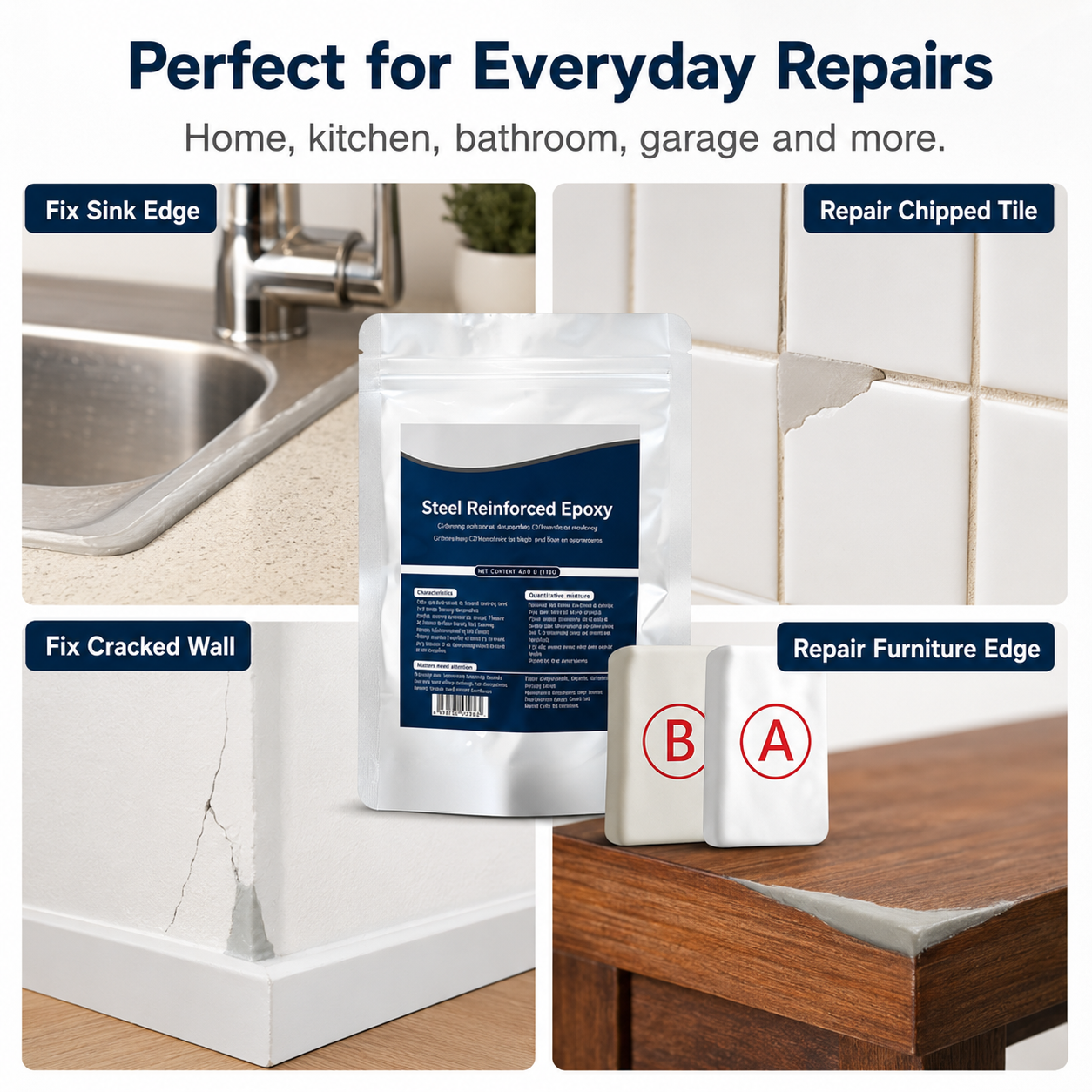 💥SAVE 50% NOW🏠Tiworld® Steel Reinforced Epoxy Repair Putty — Universal Glue for Metal, Wood, Plastic
