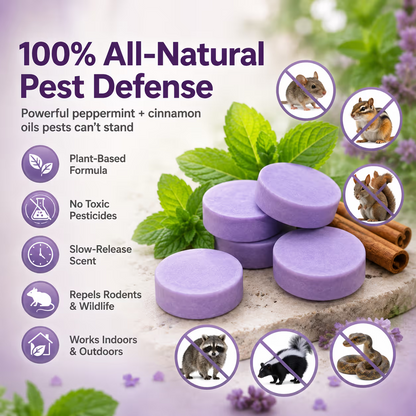 ✅ 10,000+ Happy Customers 🐭 All-Natural Peppermint & Cinnamon Pest & Rodent Repellent Pucks 🕷️🐍